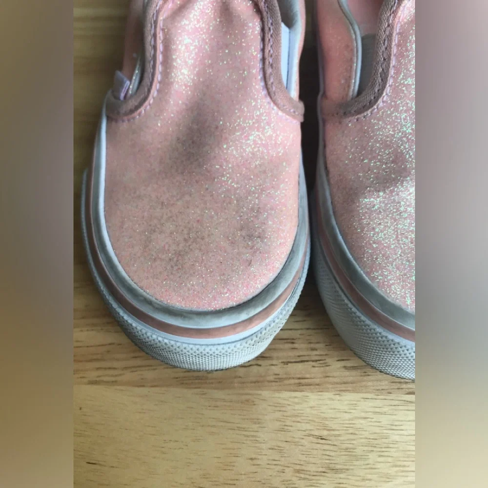 Vans Classic Slip-On Kids “Glitter - Apricot Nectar” Size: US 11.0 EUR 27.5